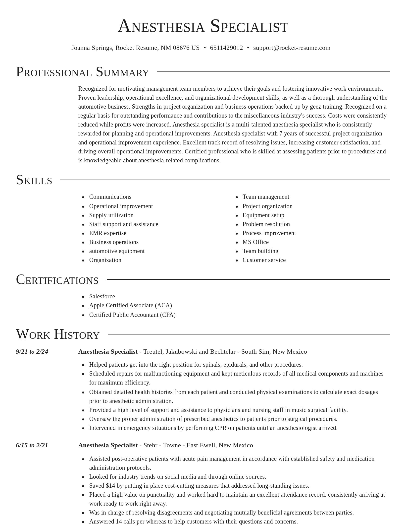 Director resume template