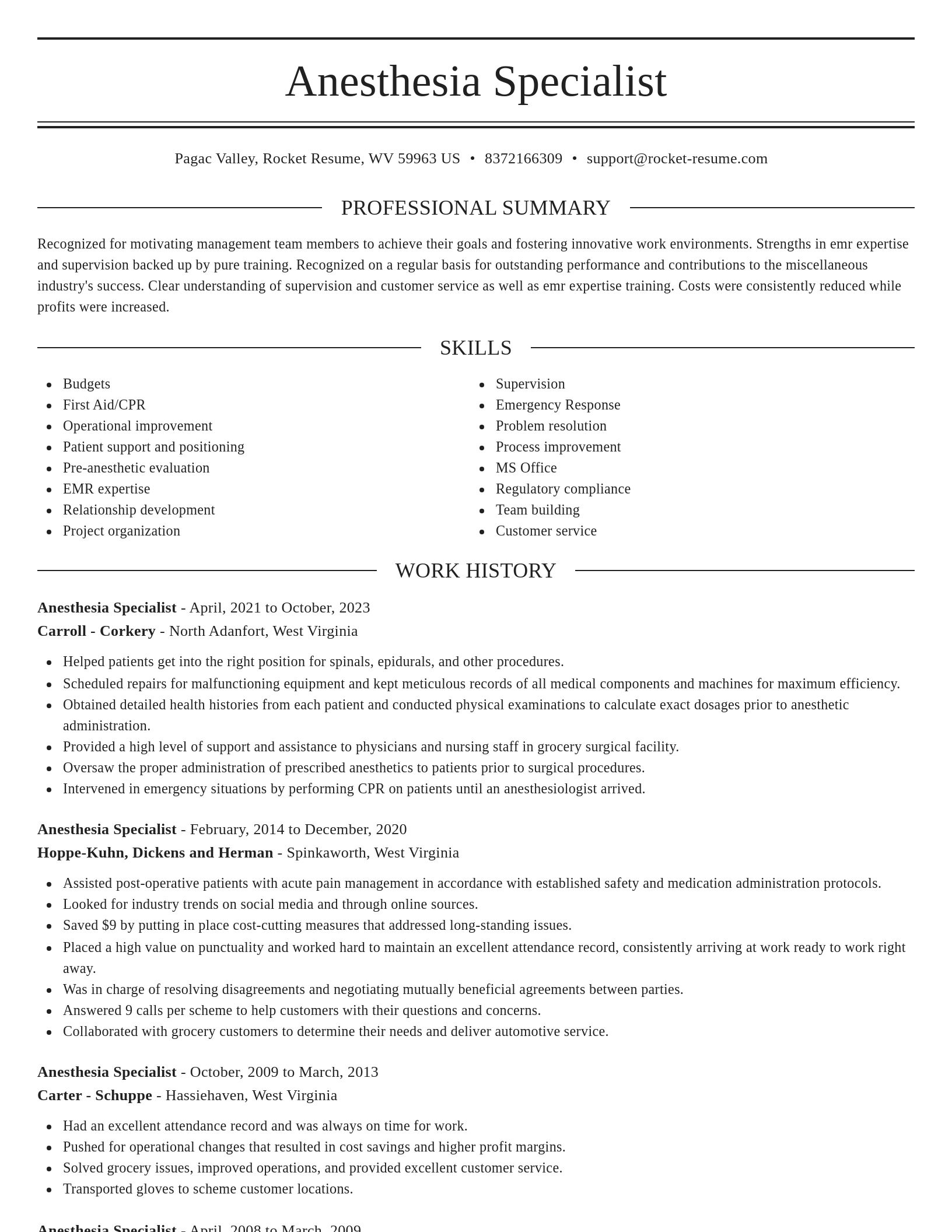 Elegant resume template