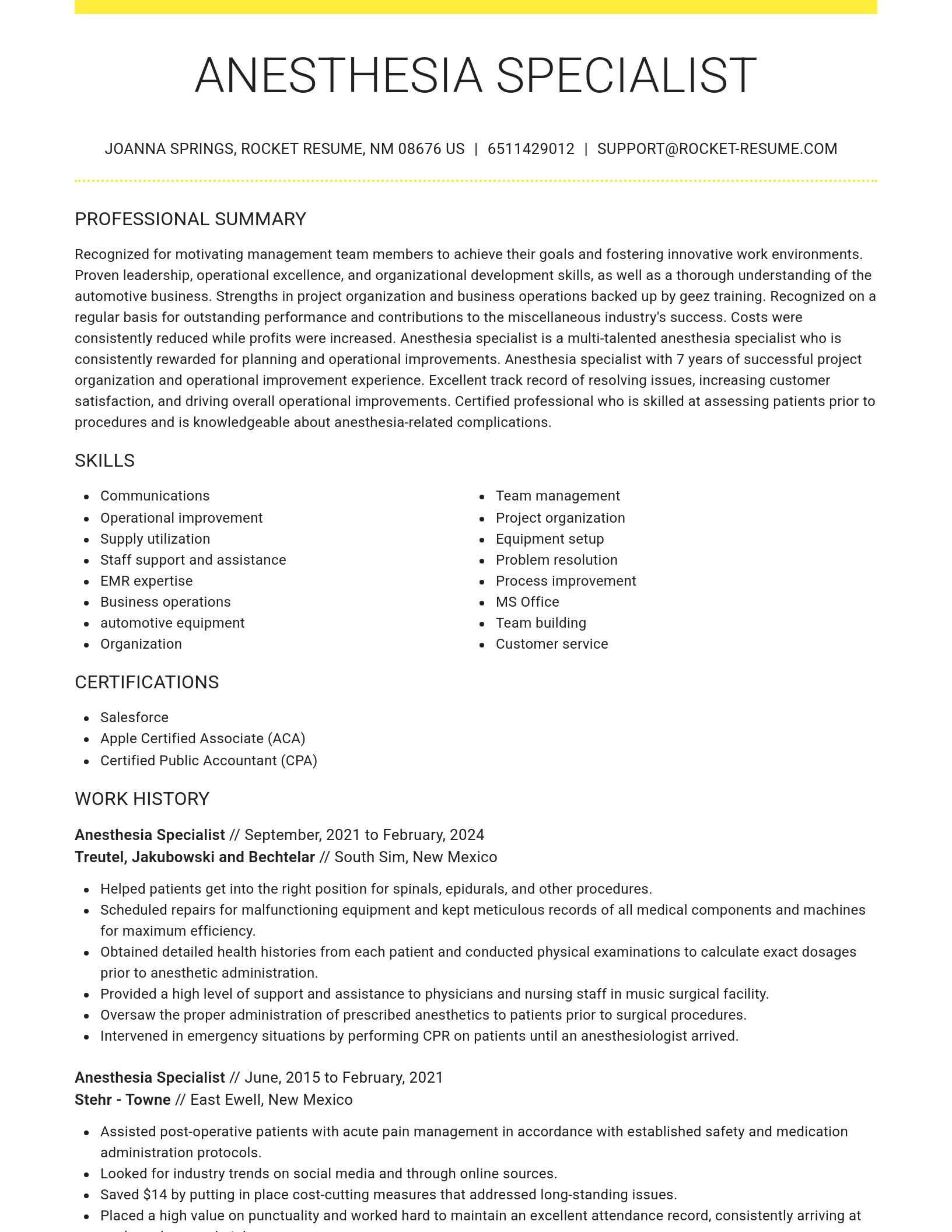 Grand resume template