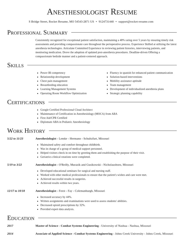 Director resume template