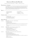 Angular Developer resume template