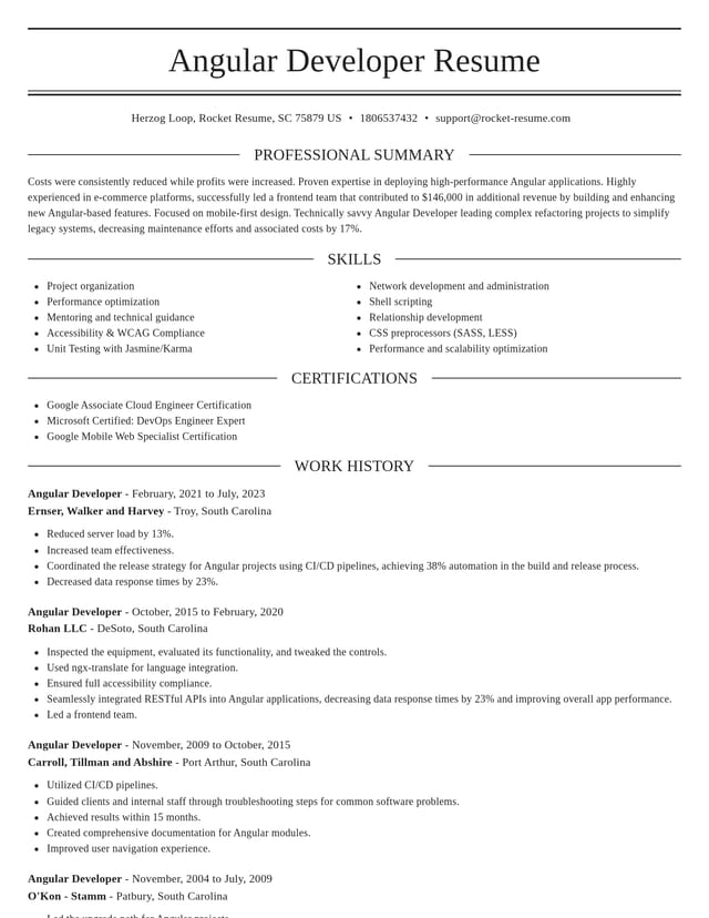 Elegant resume template