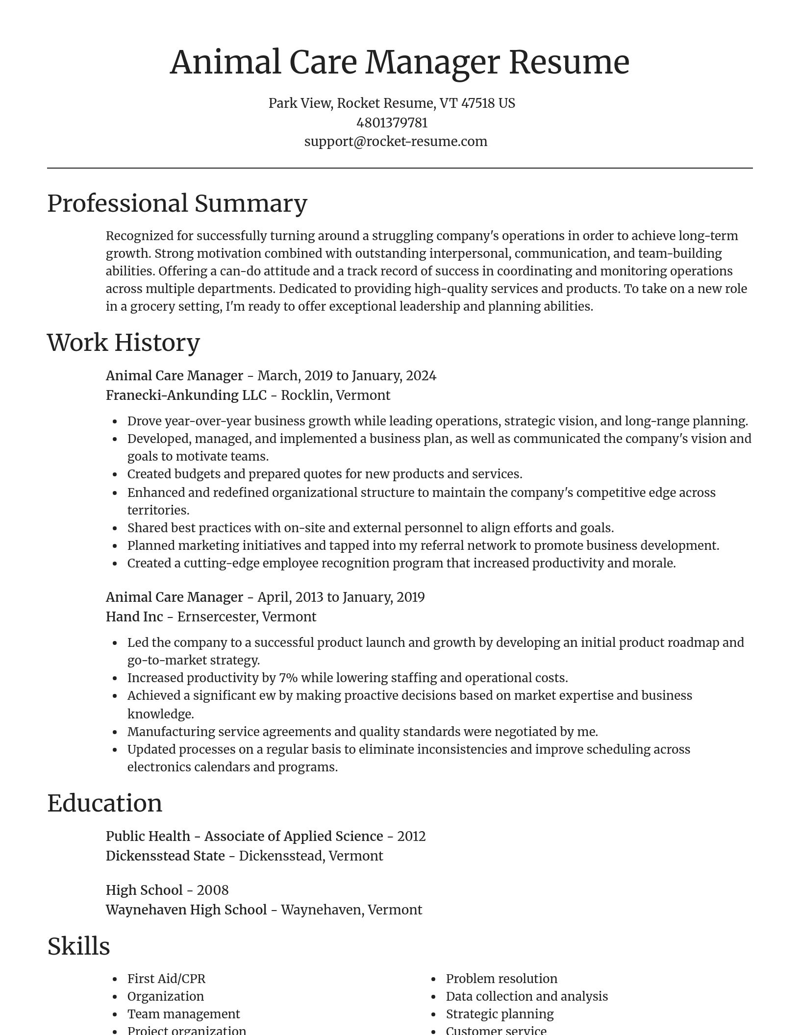 Focal Point resume template