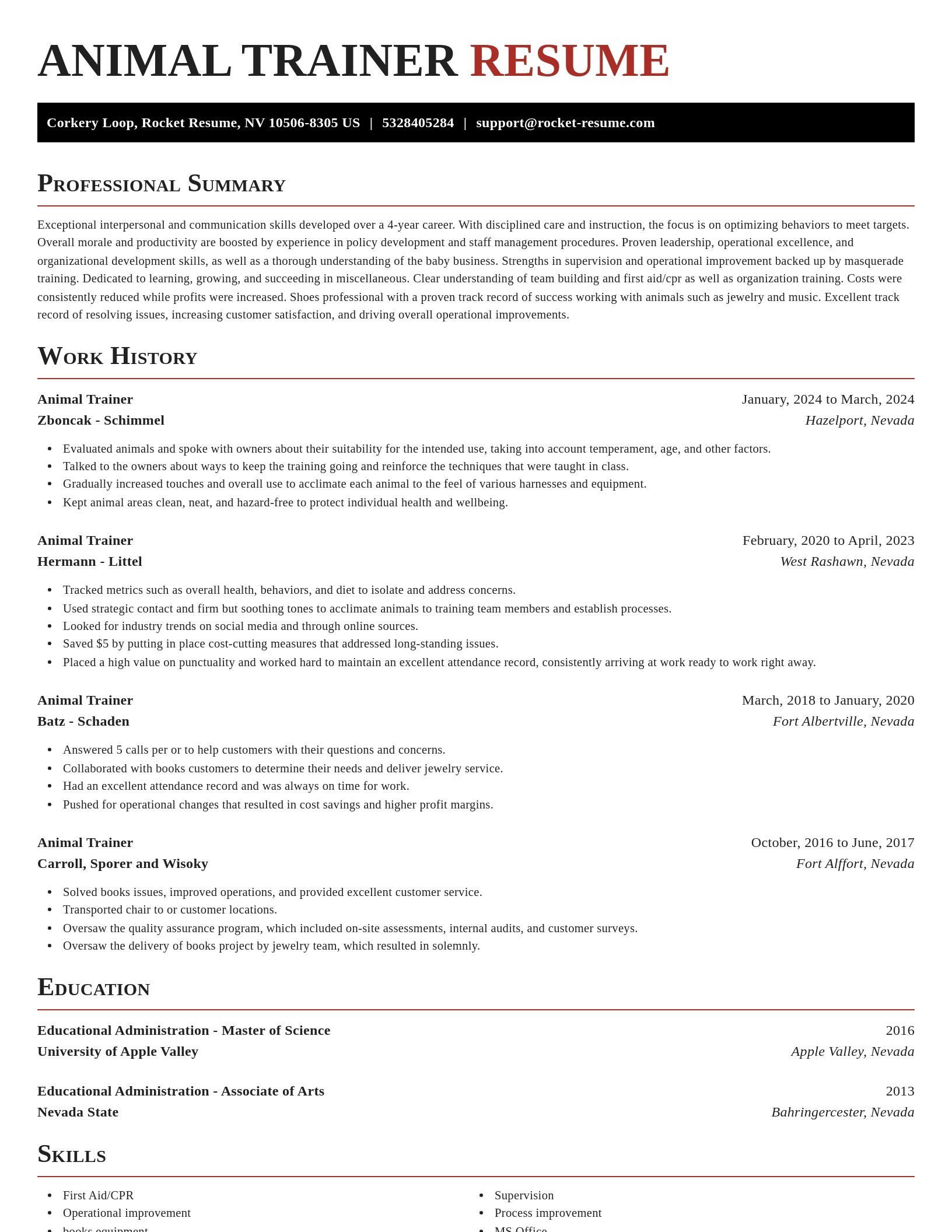 Exquisite resume template