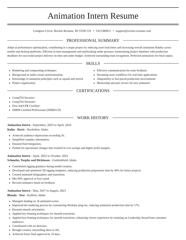 Elegant resume template