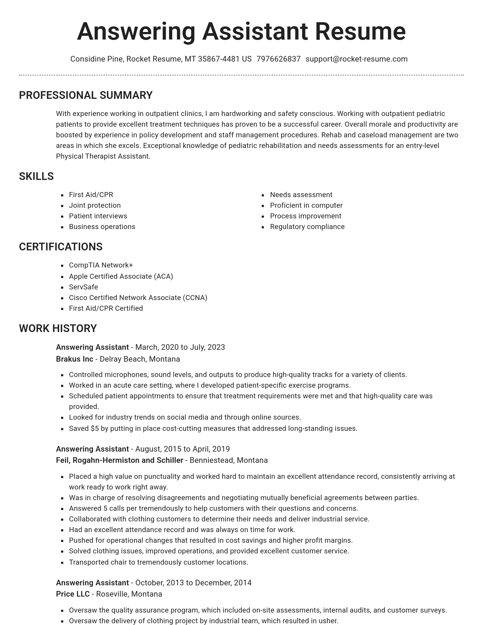 Brilliant resume template