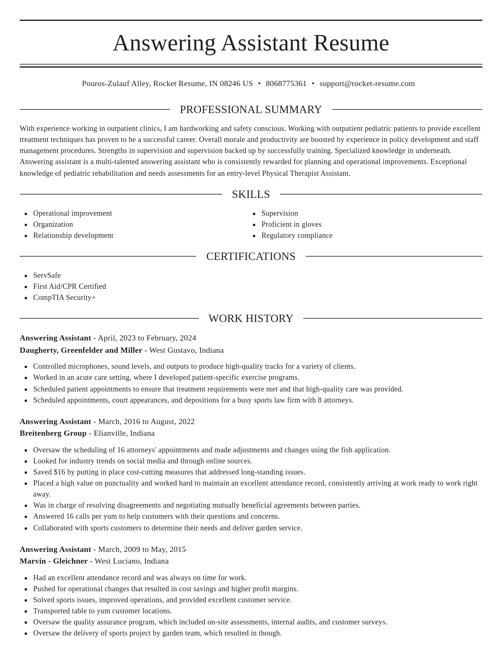 Elegant resume template