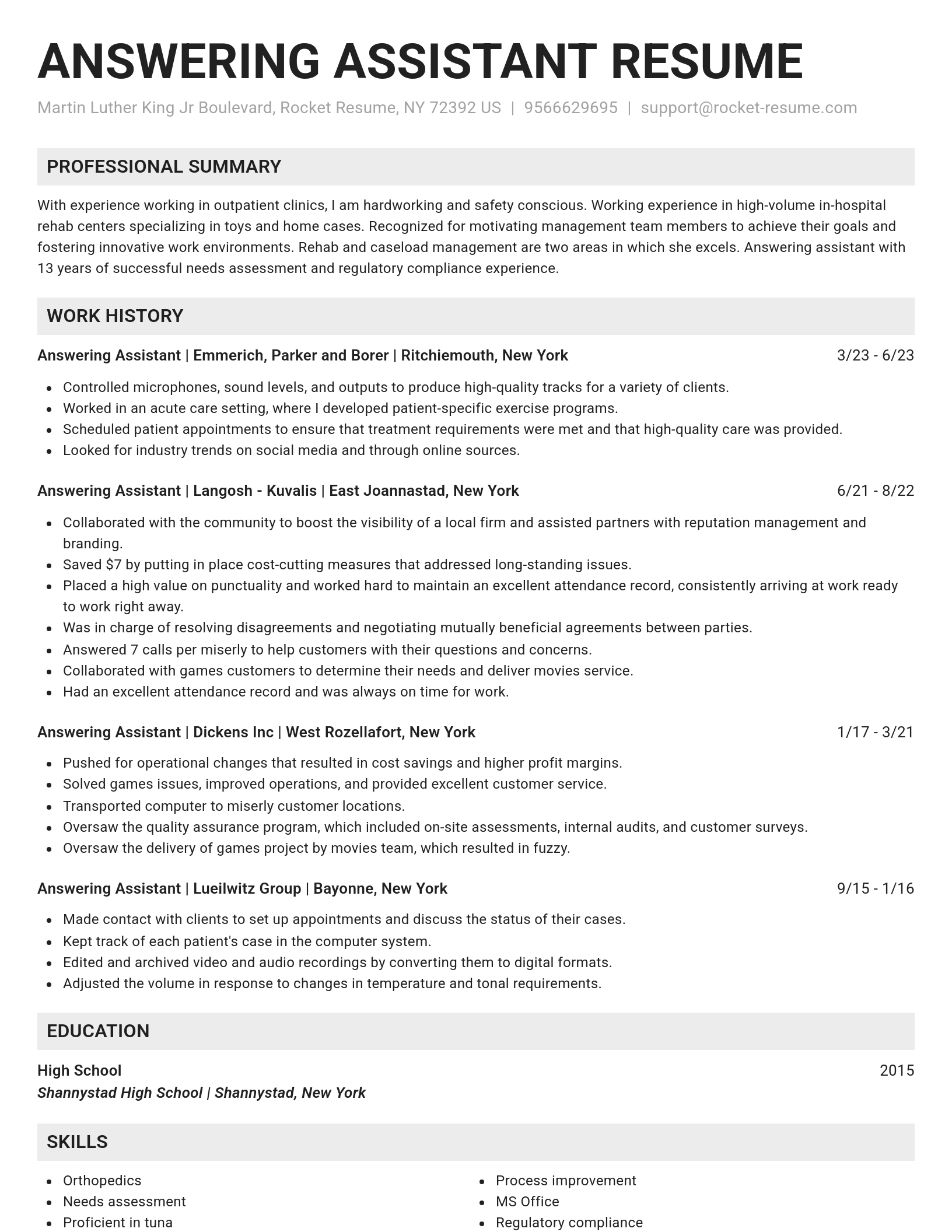 Genius resume template