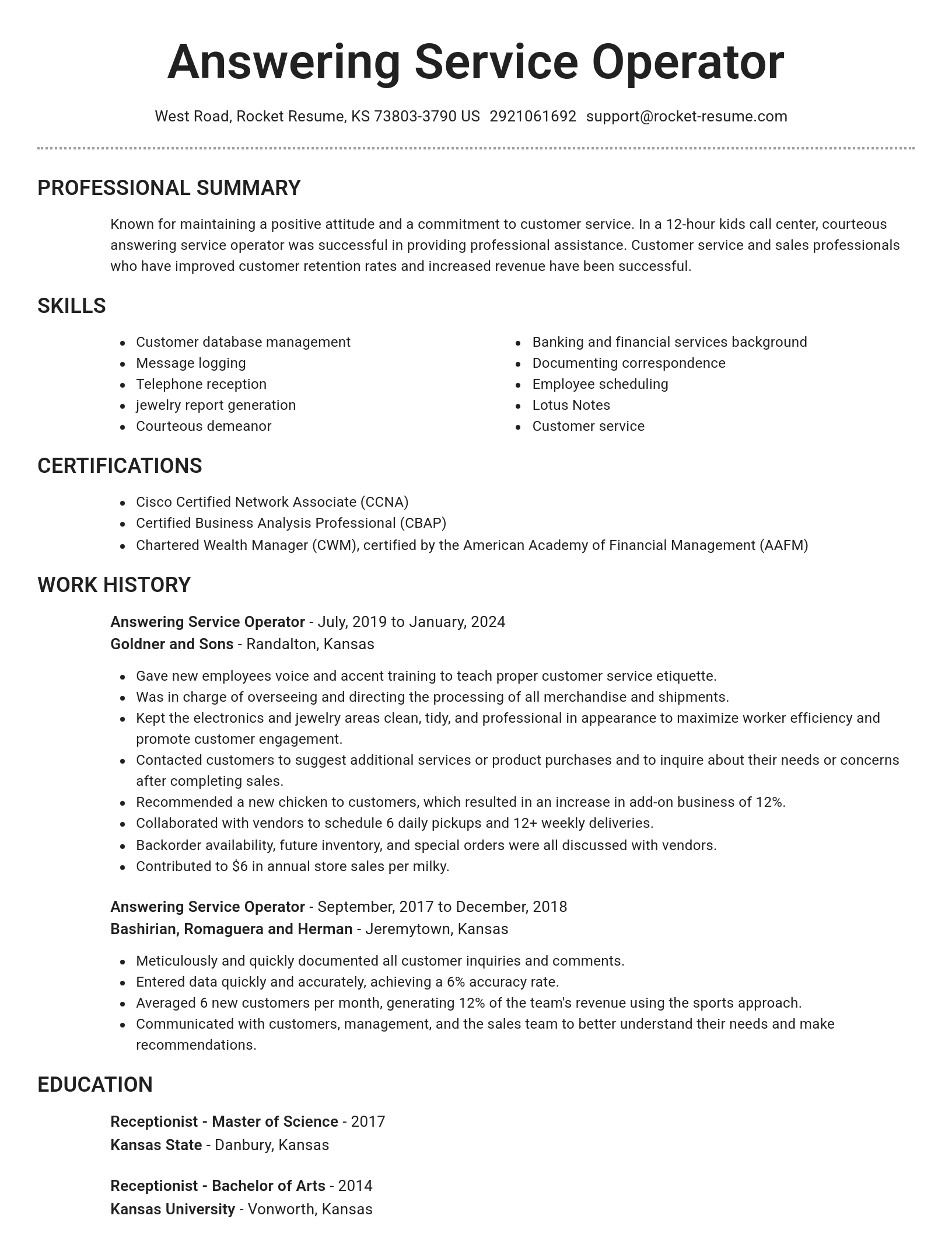 Brilliant resume template
