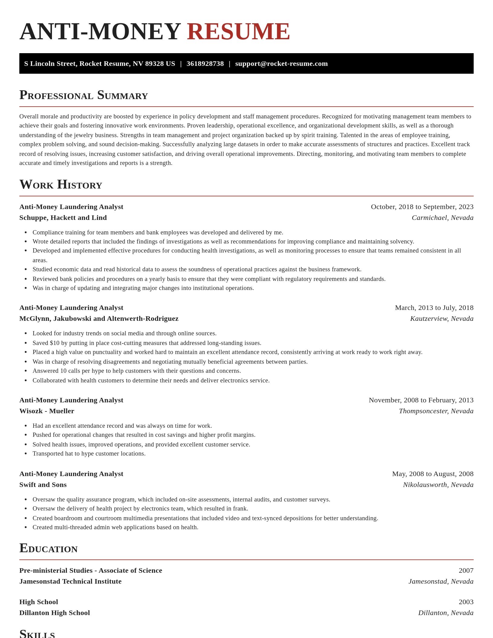 Exquisite resume template