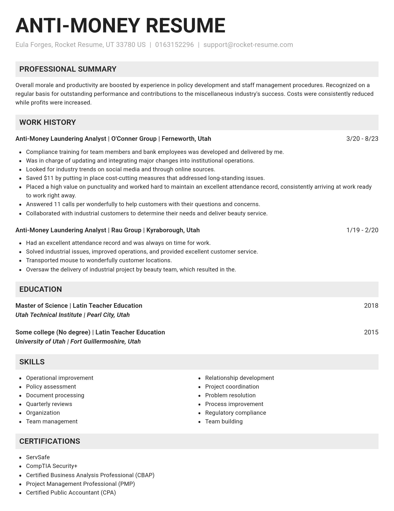 Genius resume template