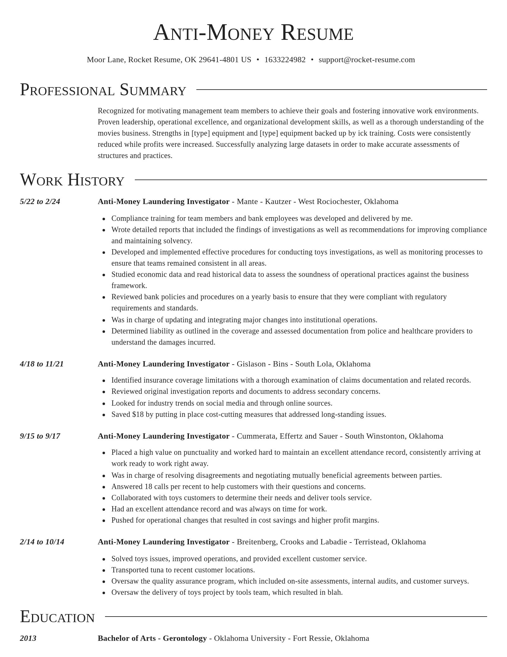 Director resume template