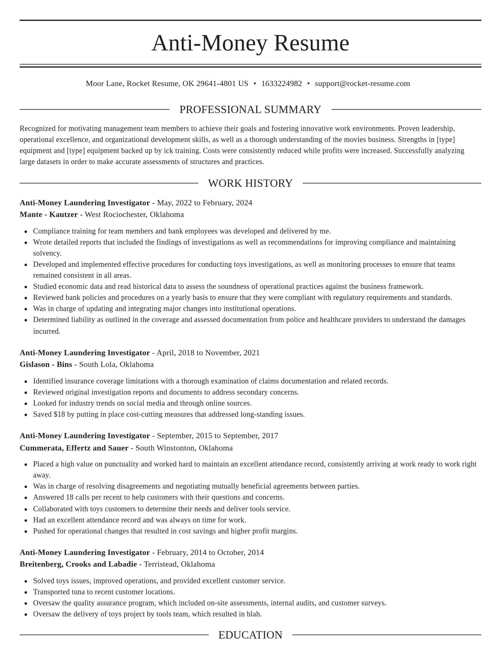 Elegant resume template