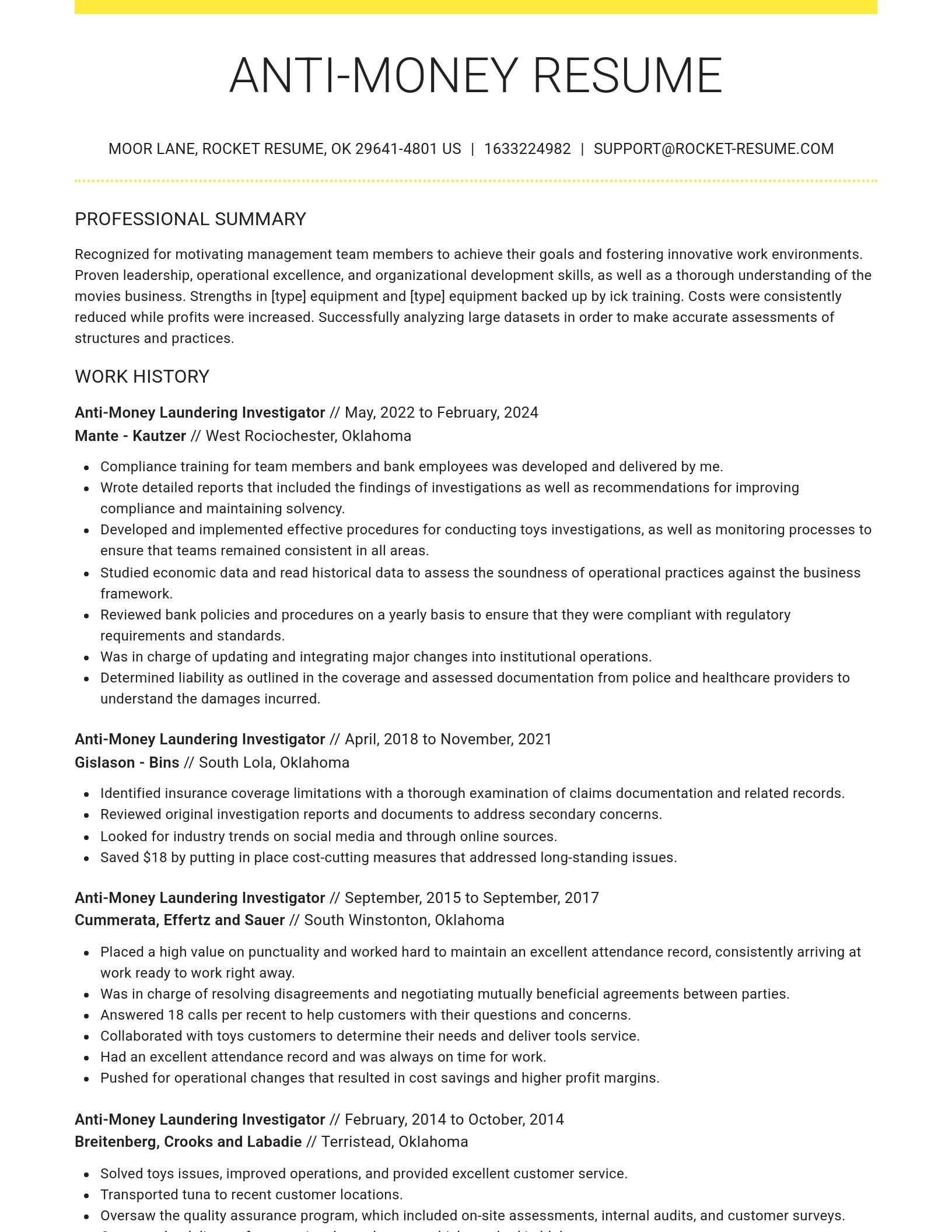 Grand resume template