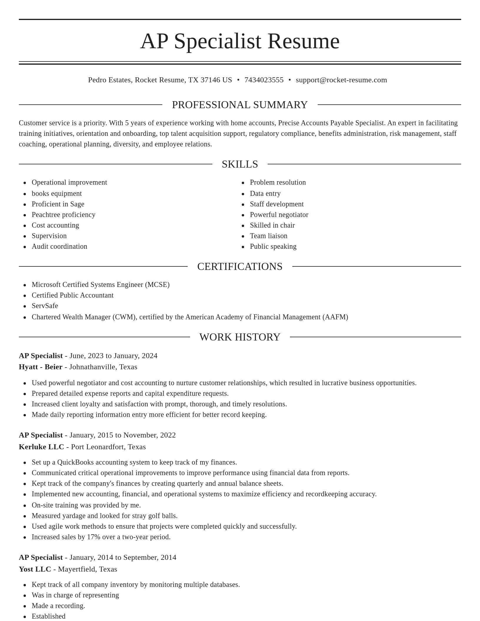 Elegant resume template