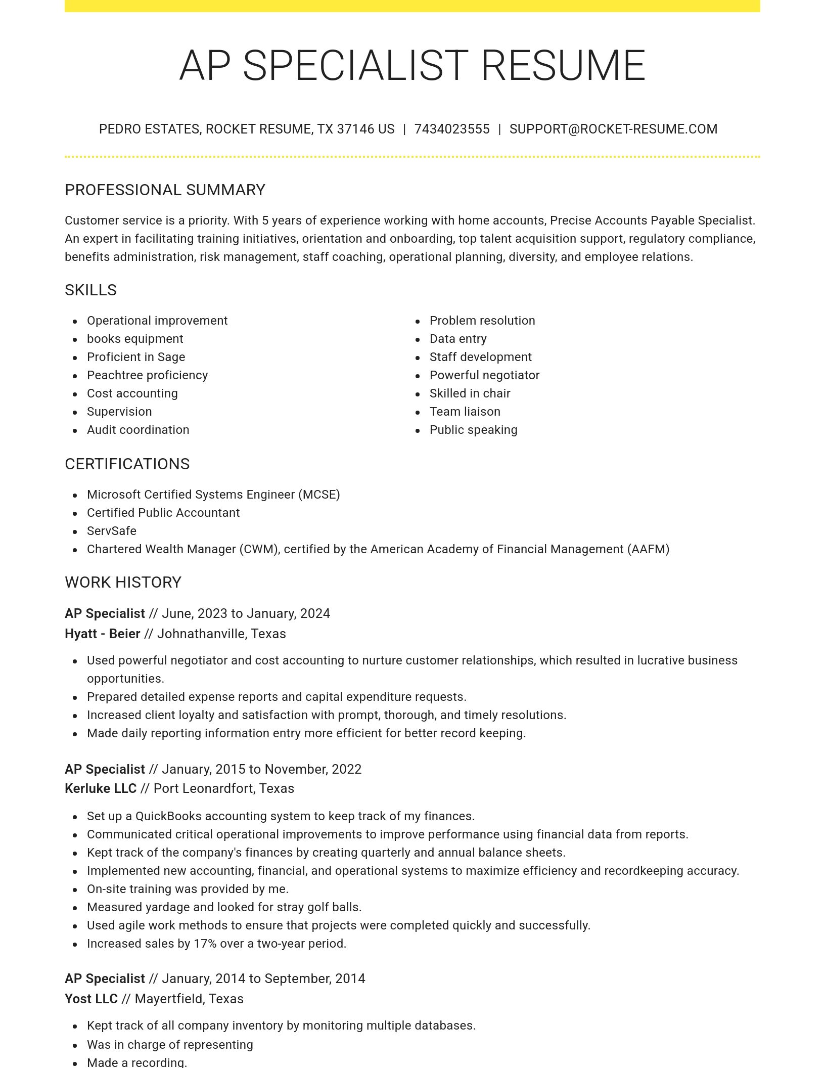 Grand resume template