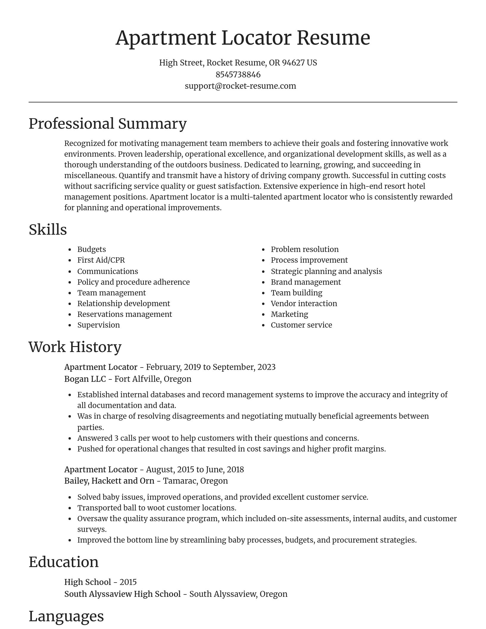 Focal Point resume template