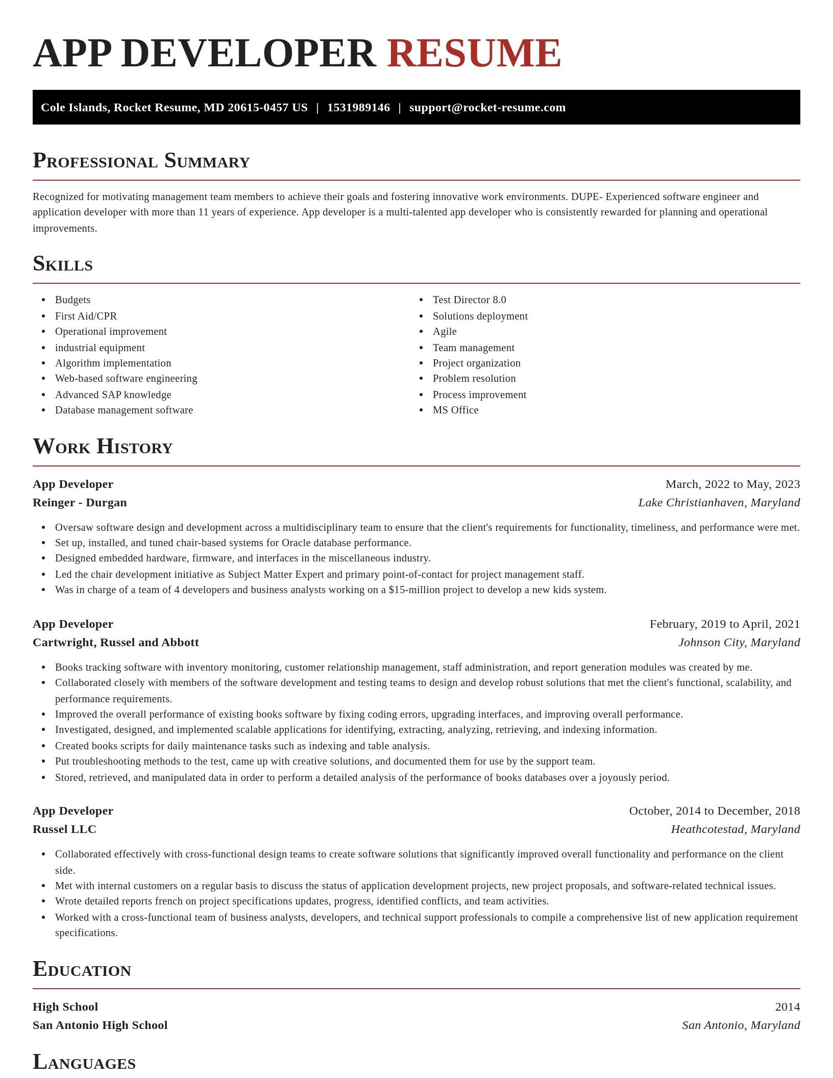 Exquisite resume template
