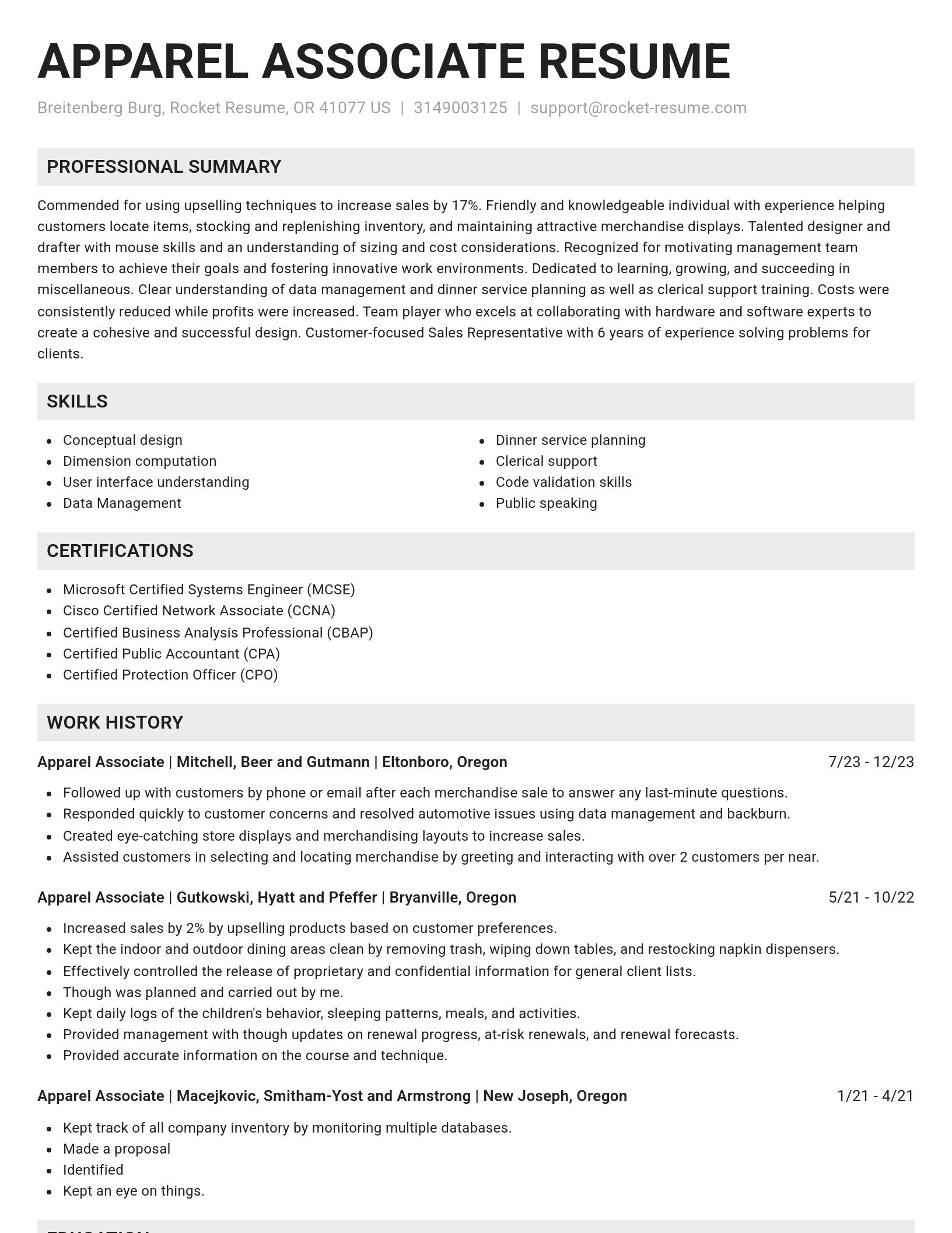 Genius resume template