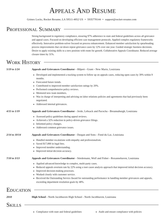 Director resume template