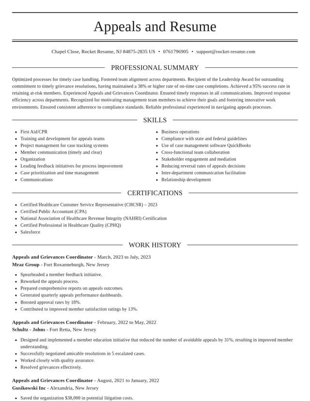 Elegant resume template