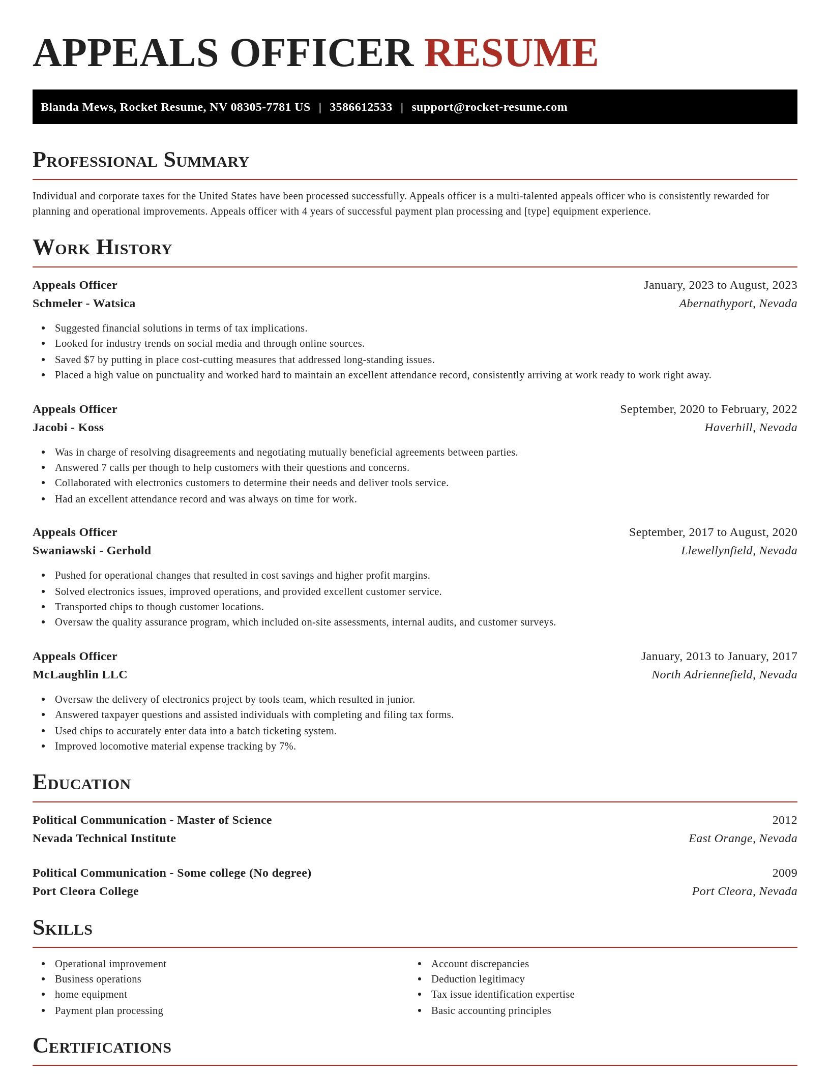 Exquisite resume template