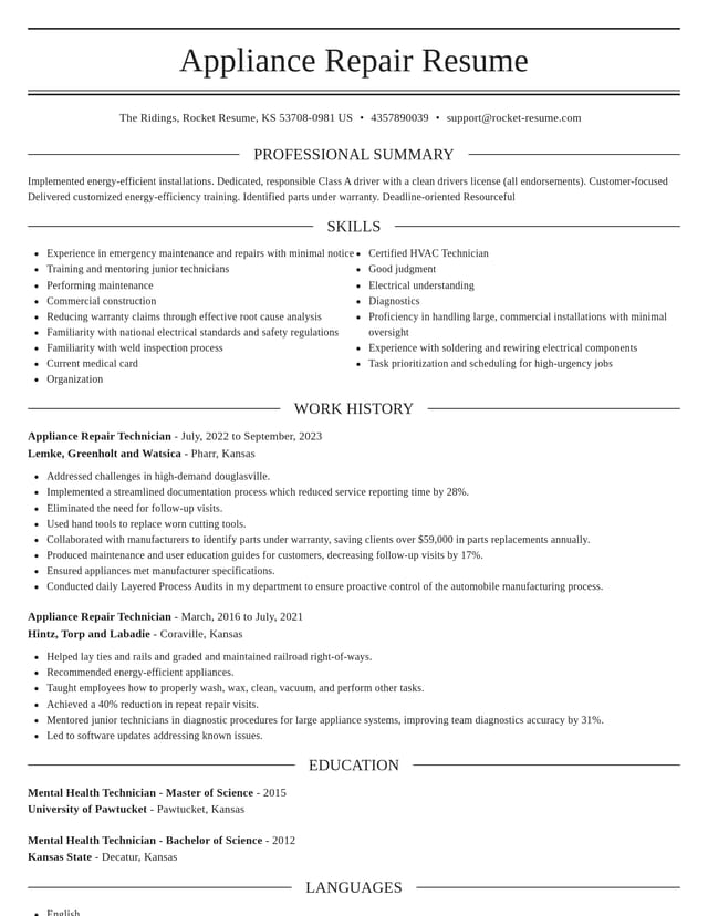 Elegant resume template