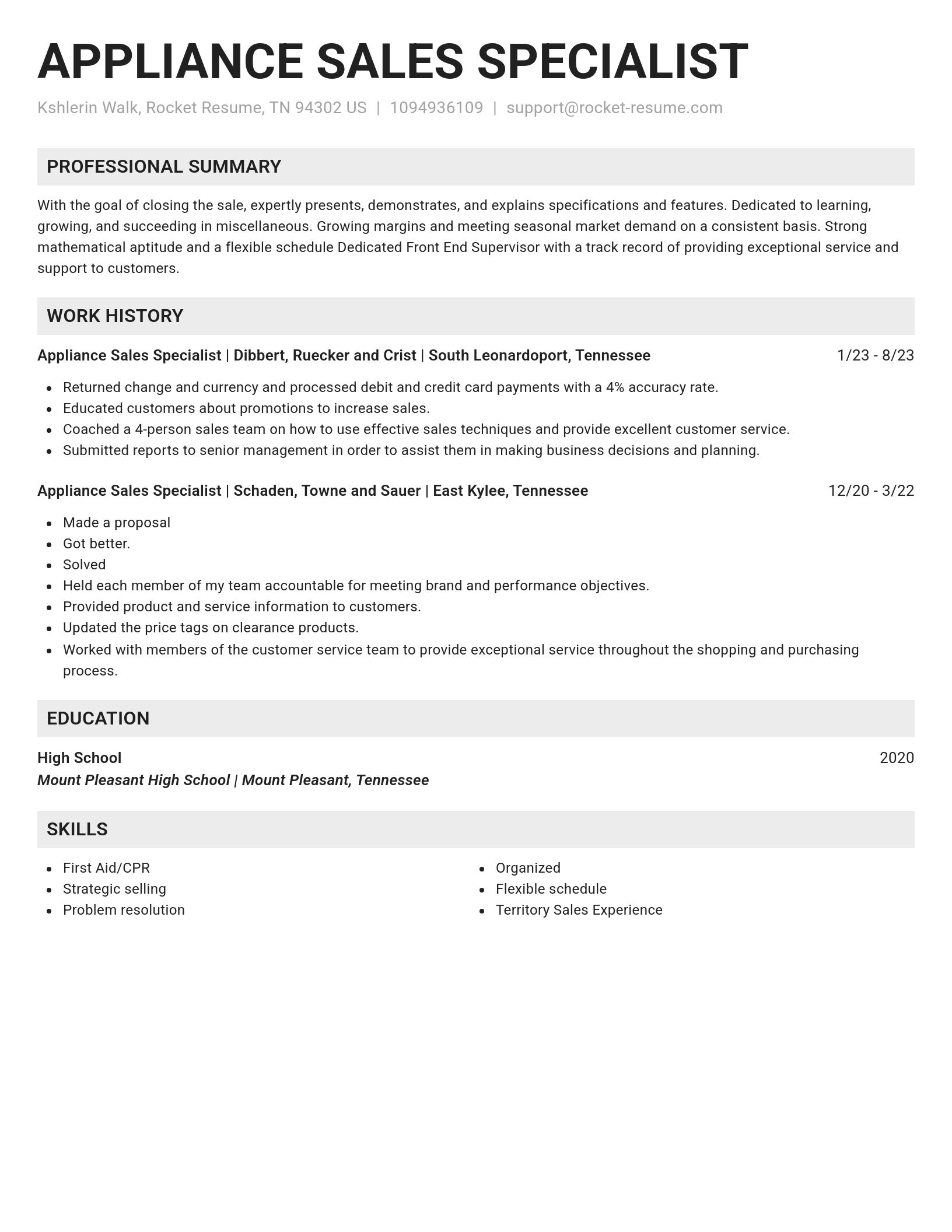 Genius resume template