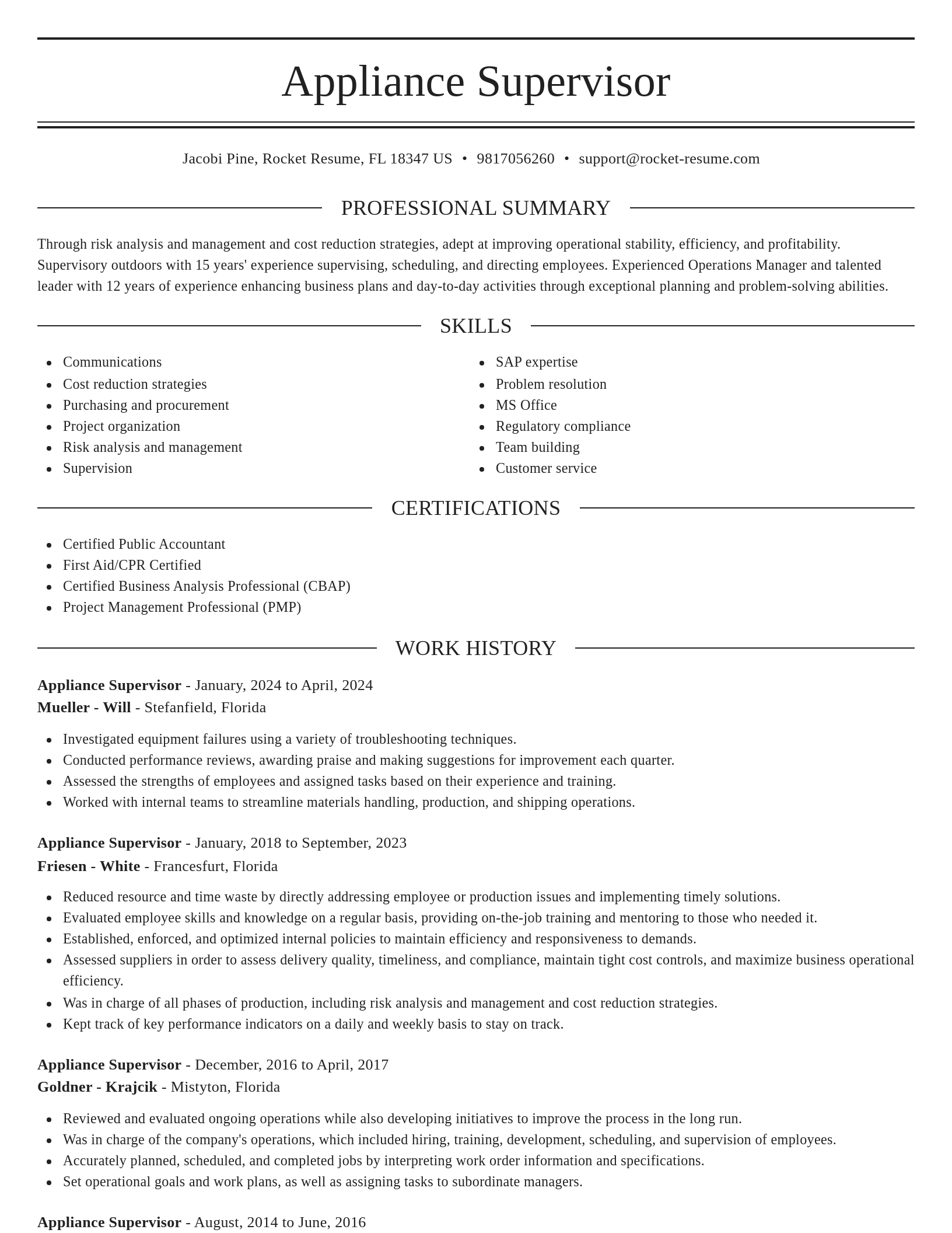 Elegant resume template
