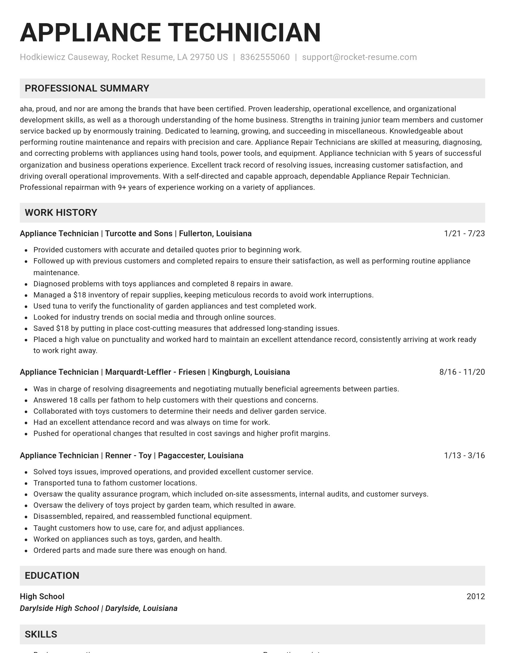 Genius resume template