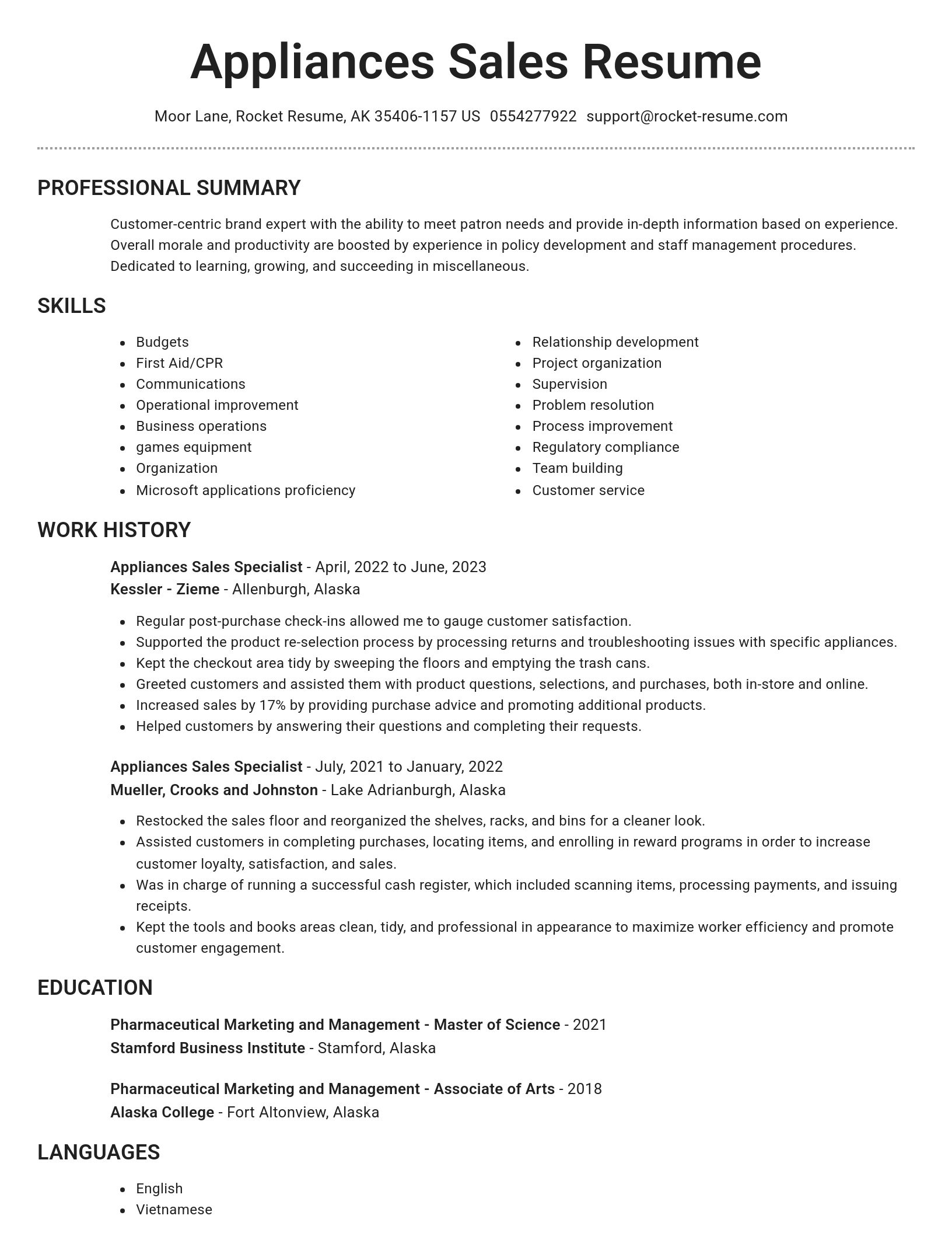 Brilliant resume template