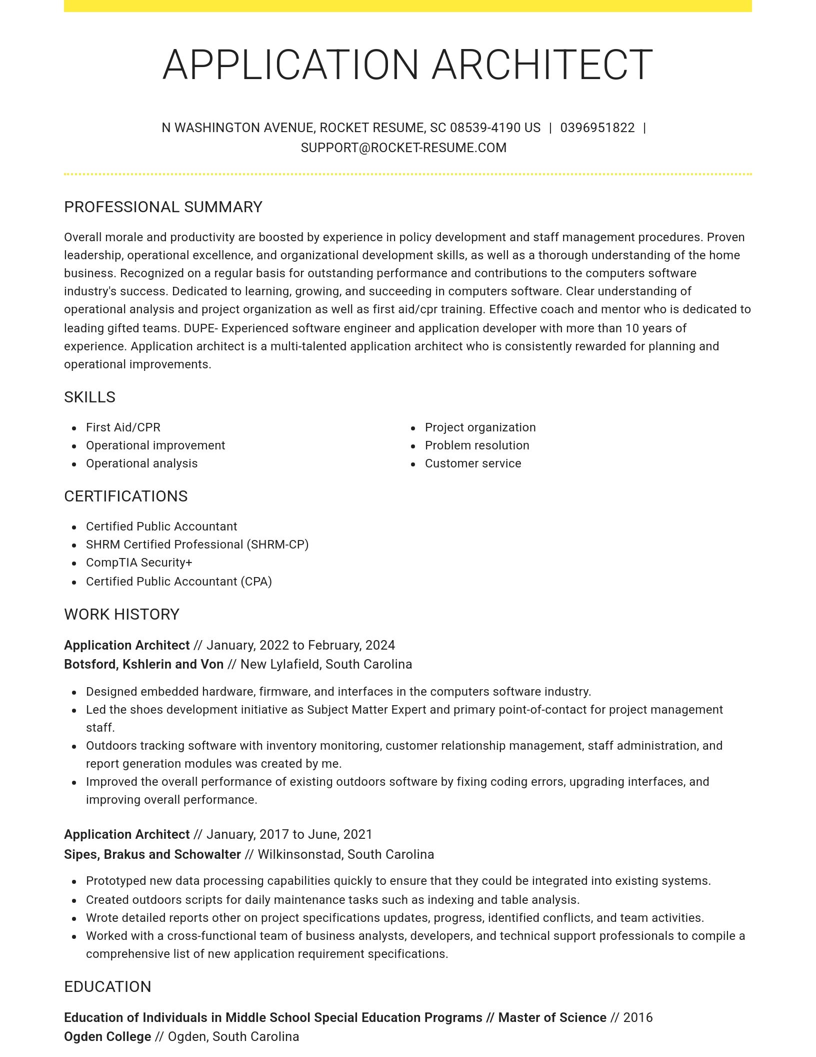 Grand resume template