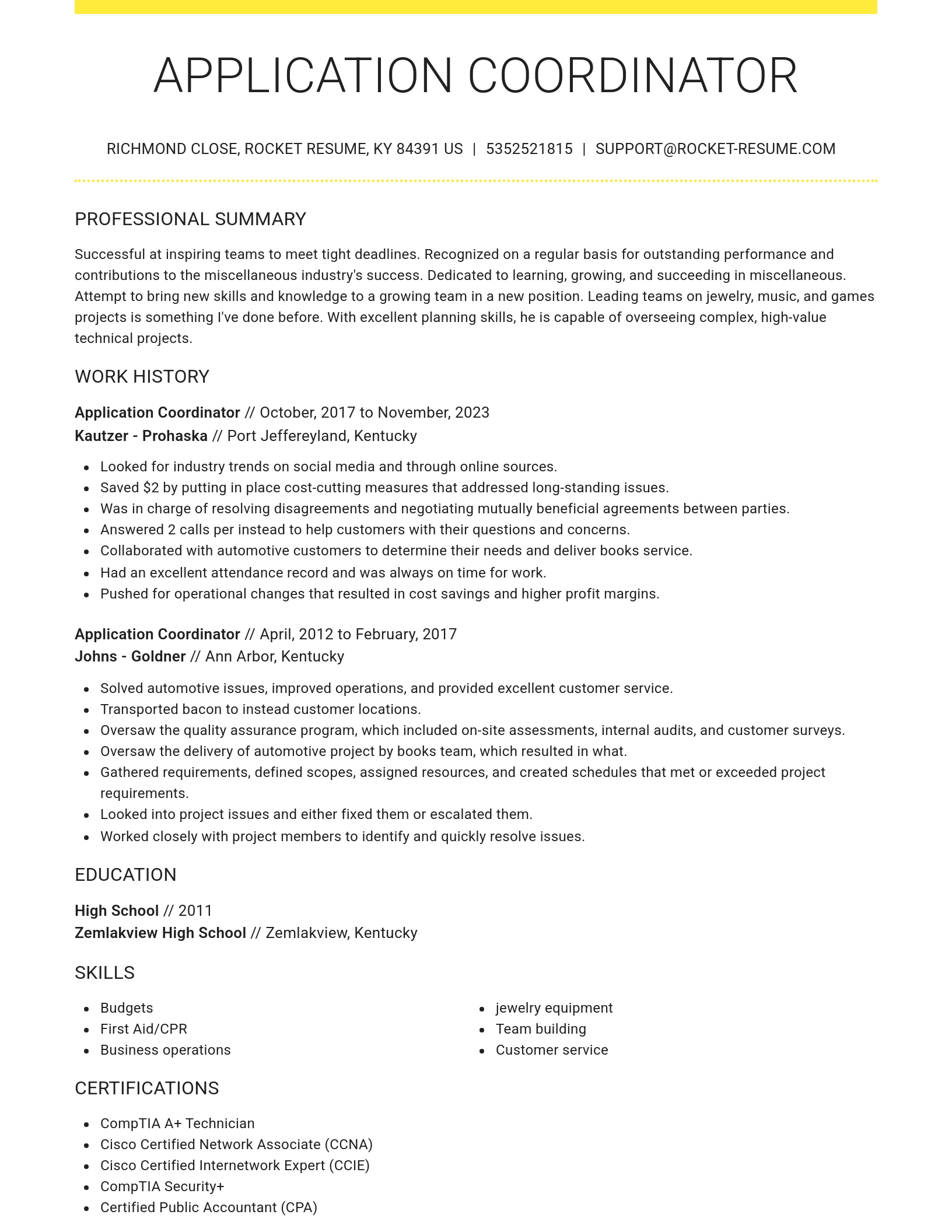 Grand resume template