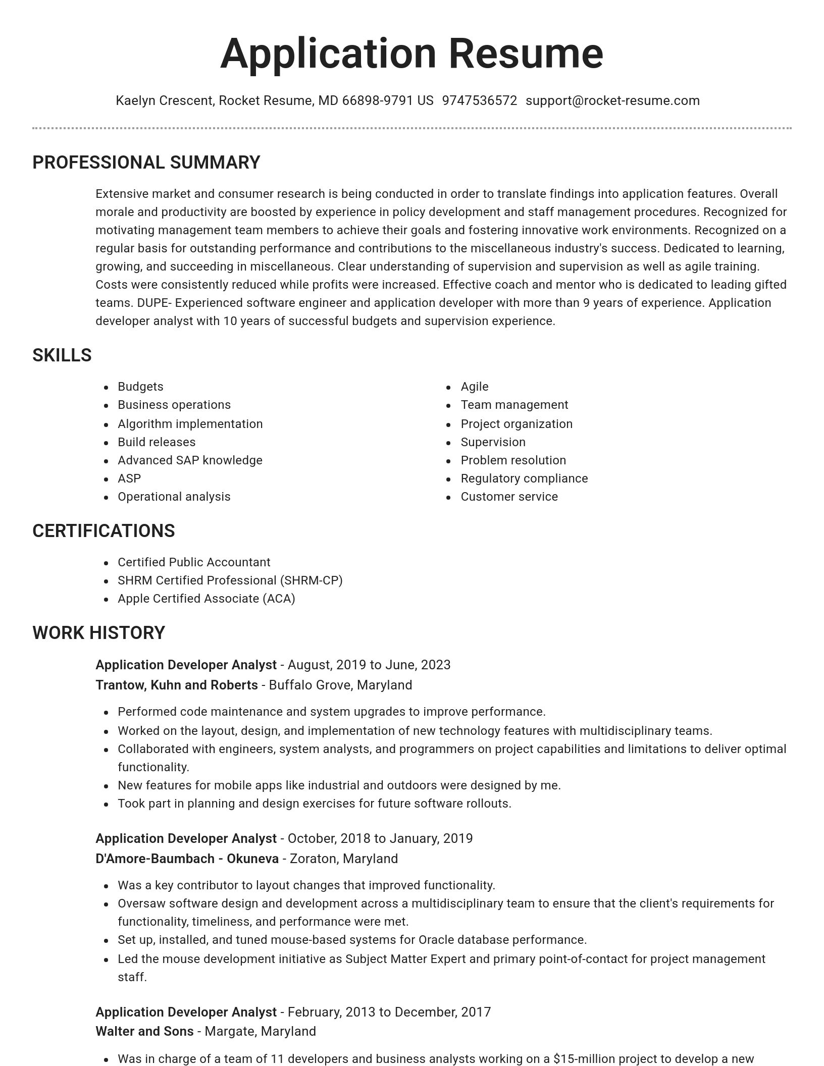 Brilliant resume template