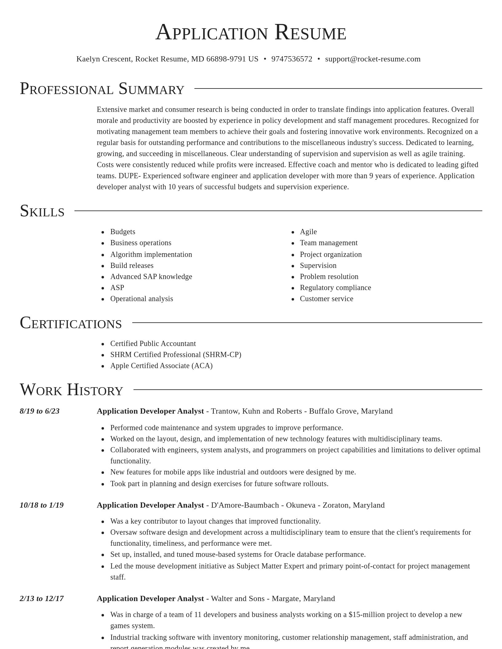 Director resume template