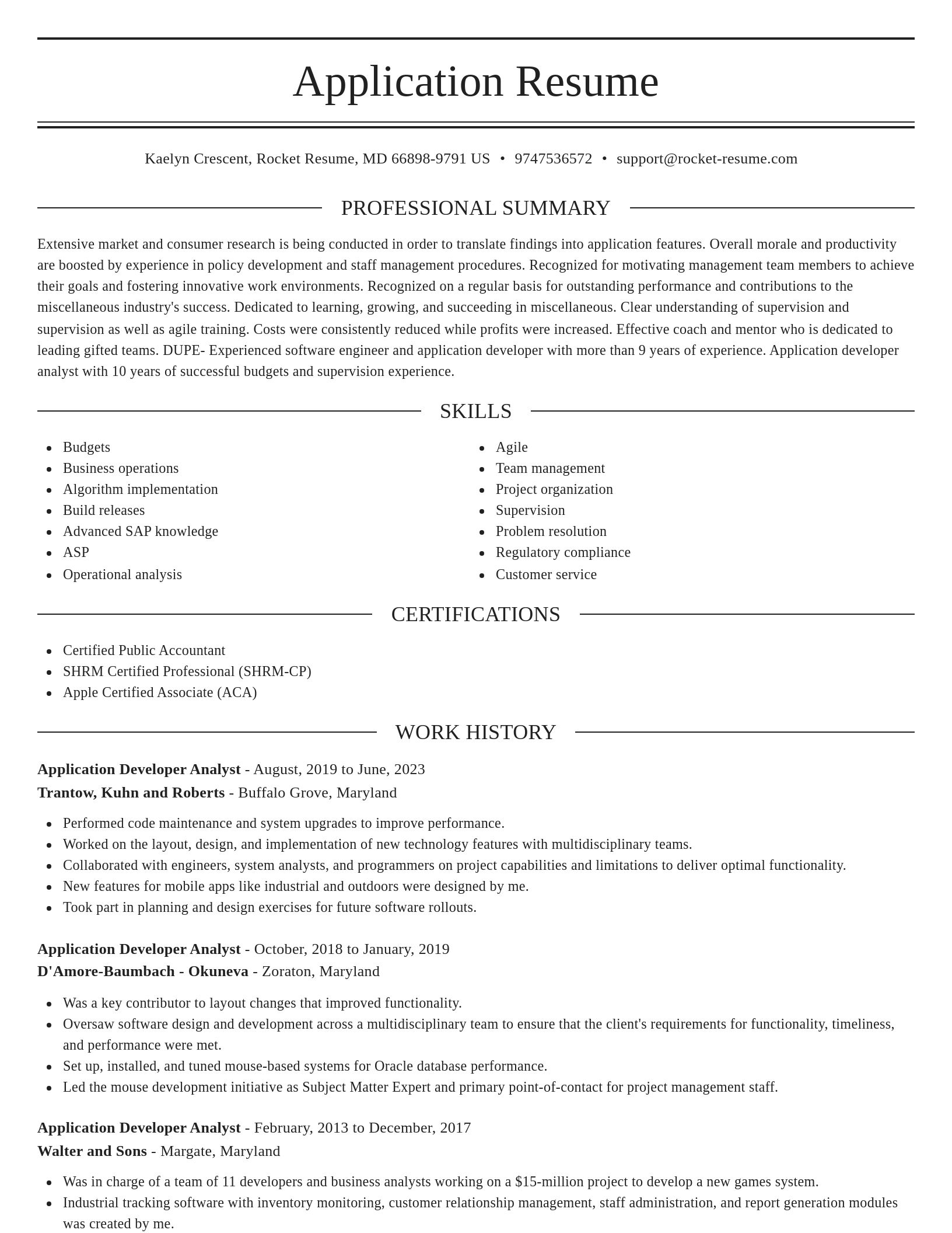 Elegant resume template