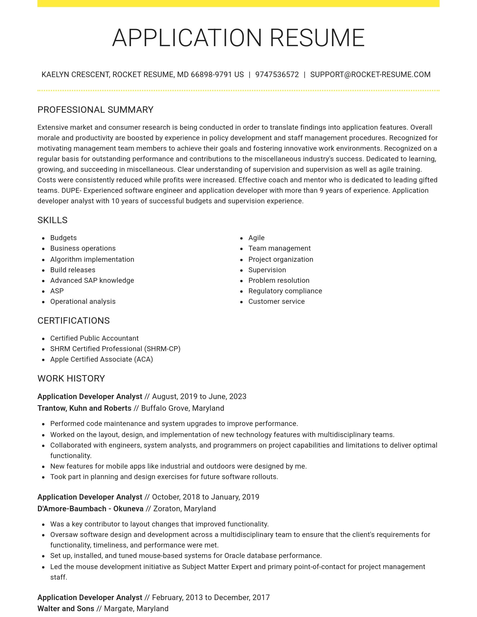 Grand resume template