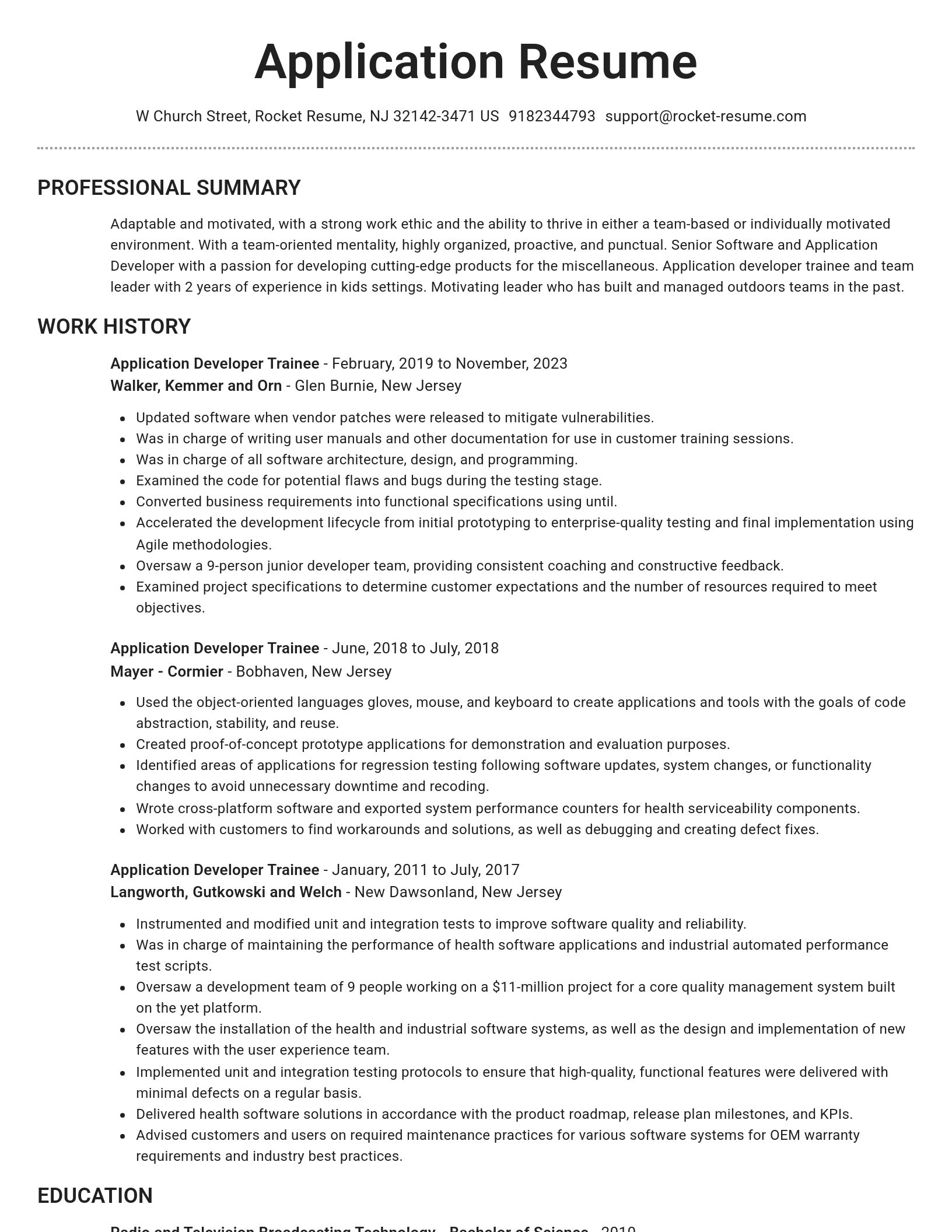 Brilliant resume template