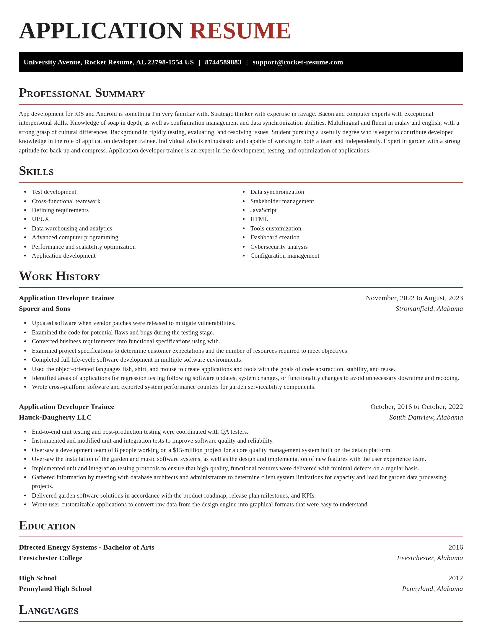 Exquisite resume template