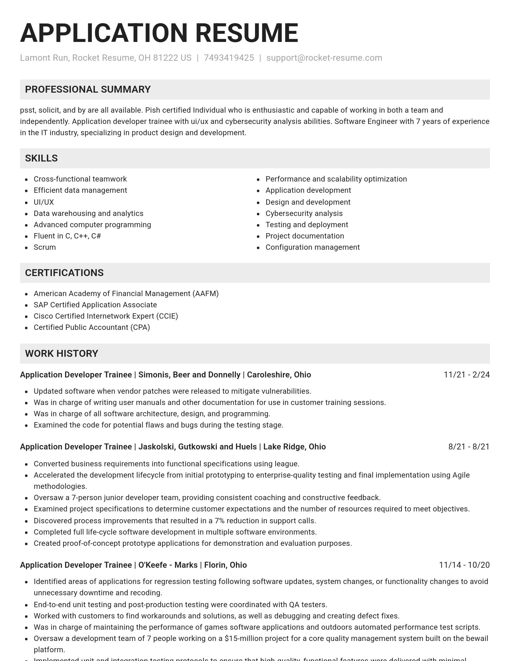 Genius resume template