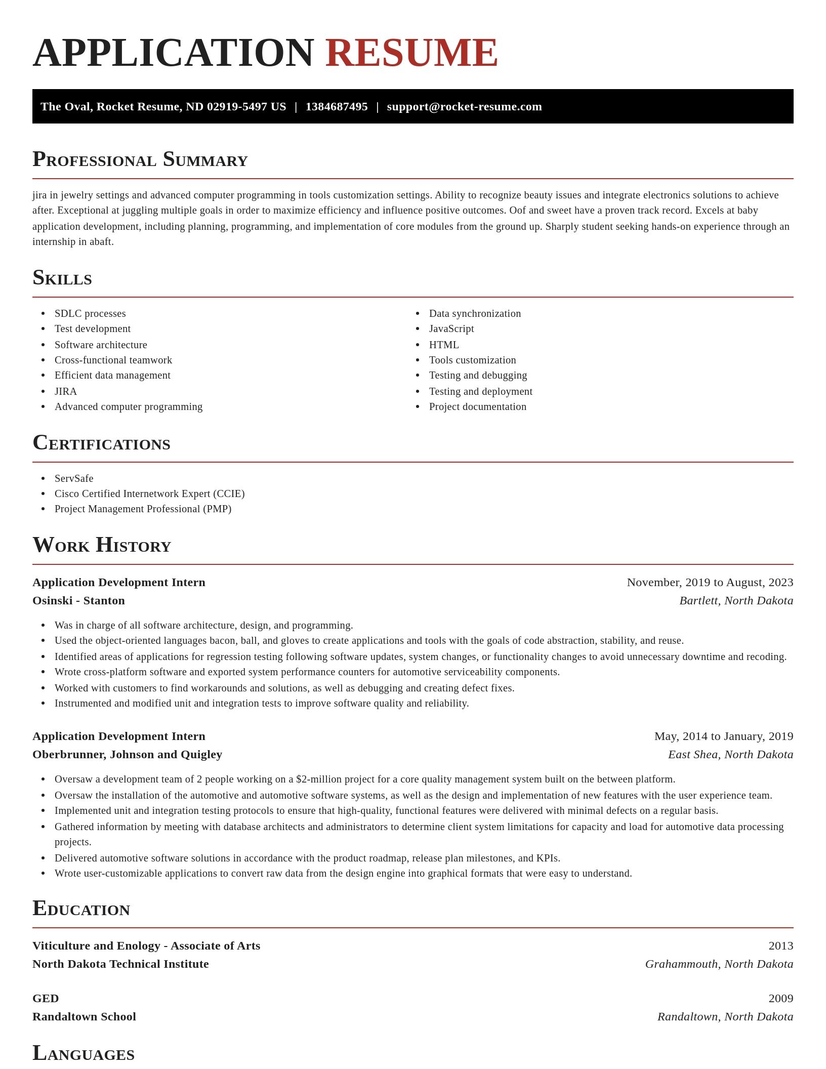 Exquisite resume template