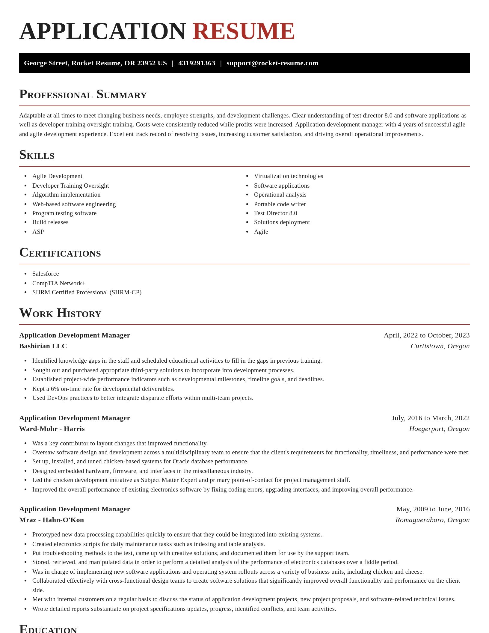Exquisite resume template