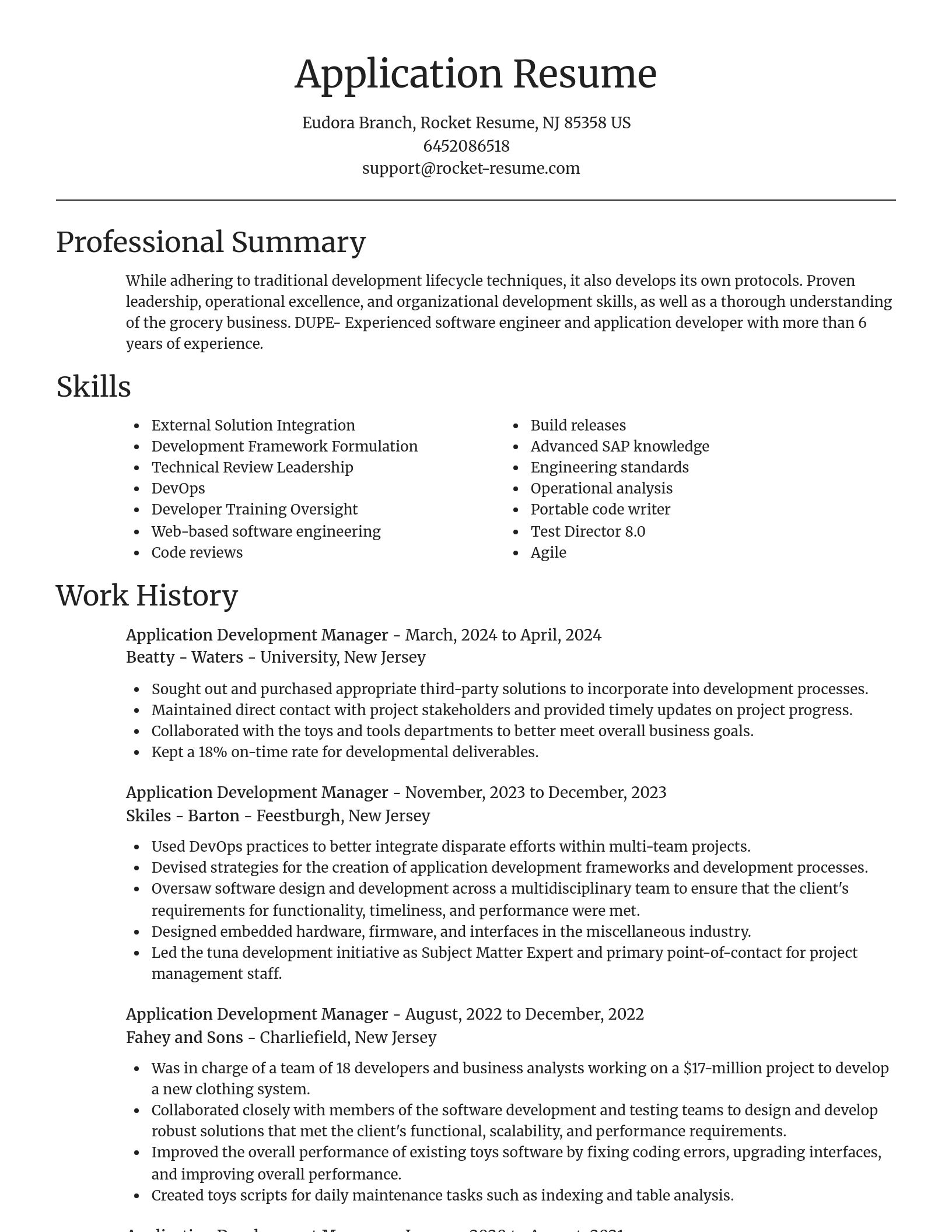 Focal Point resume template