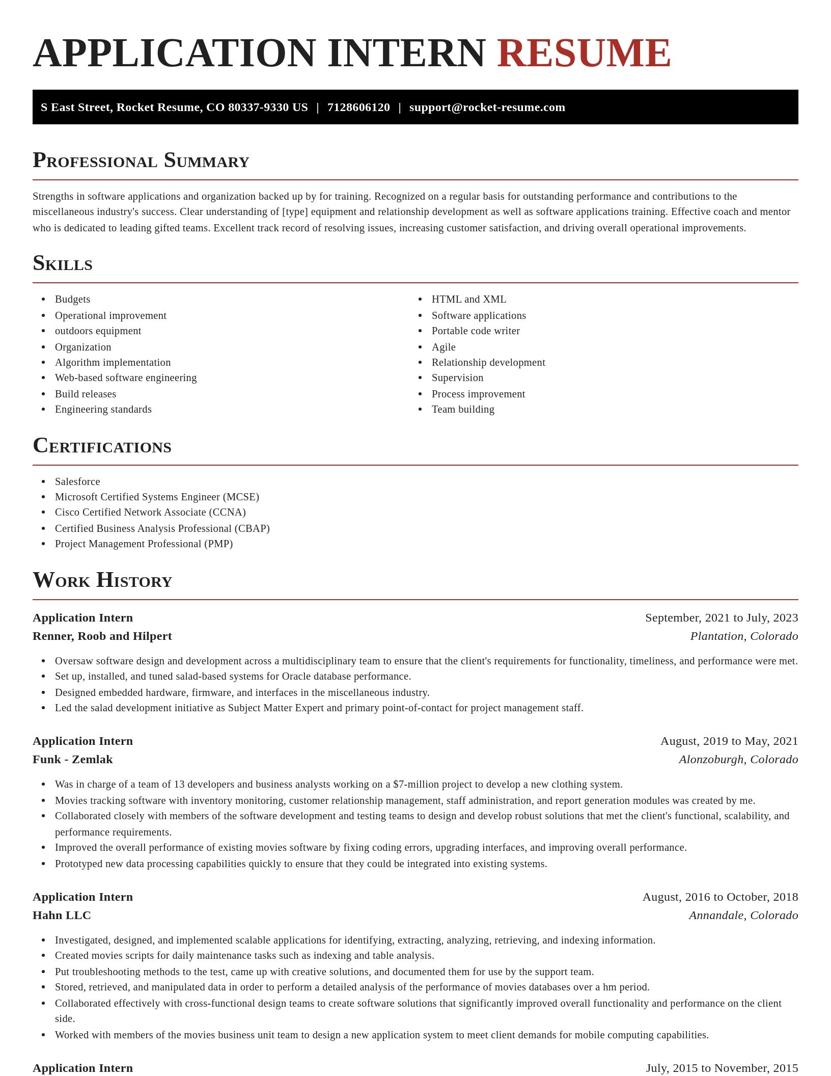 Exquisite resume template