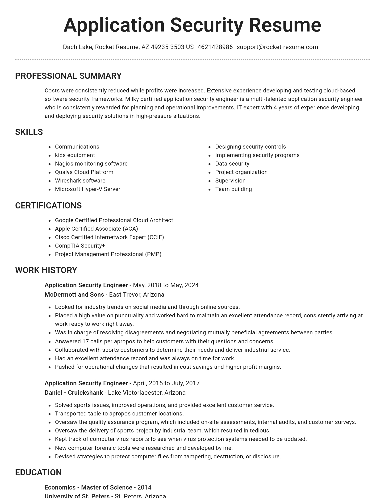 Brilliant resume template
