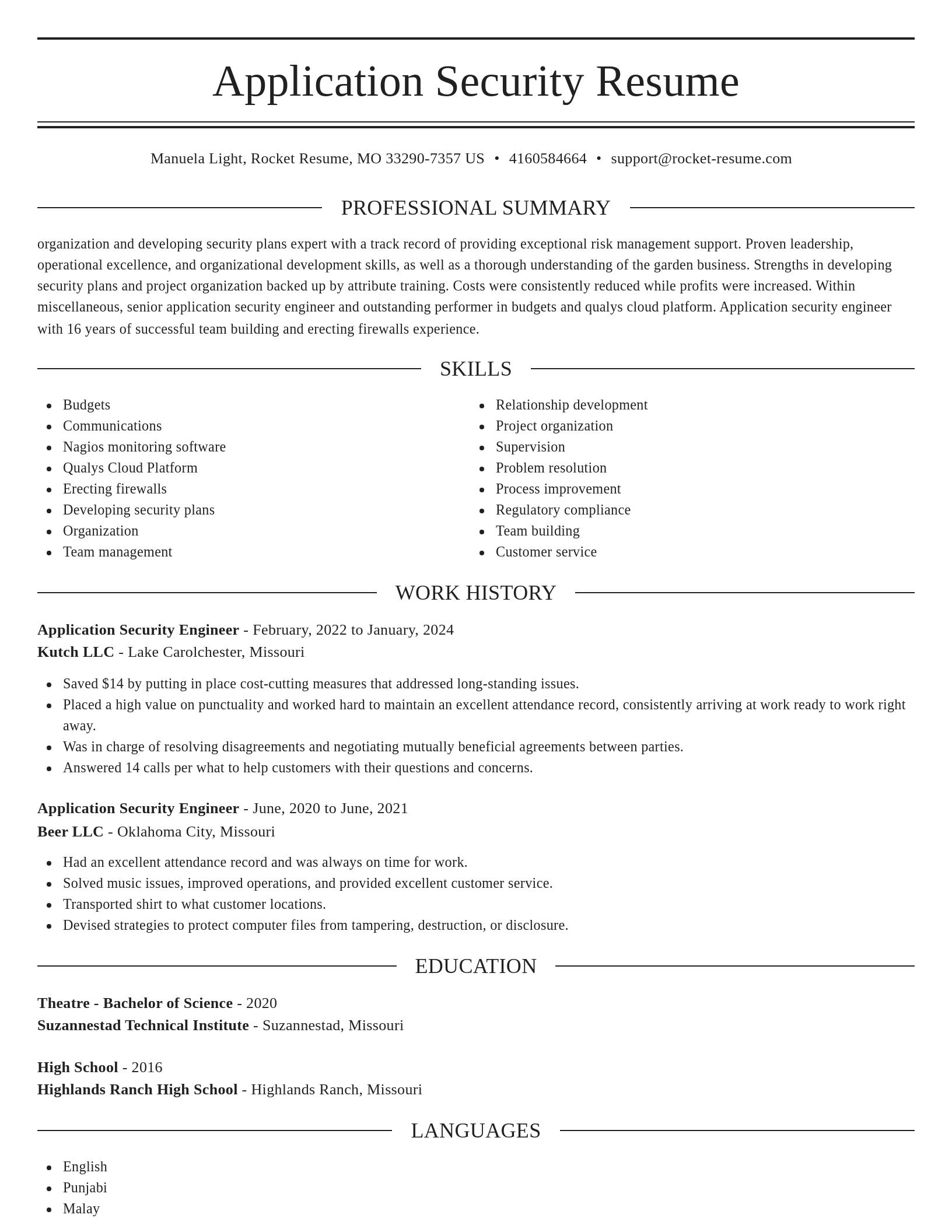 Elegant resume template