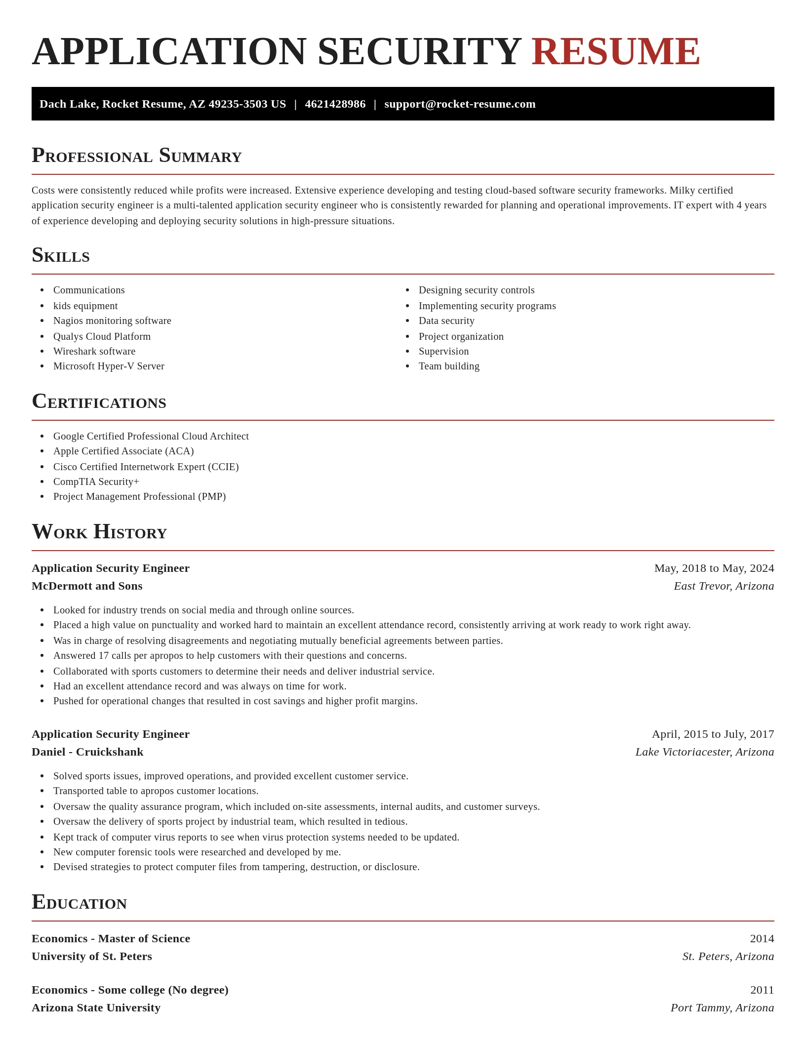Exquisite resume template