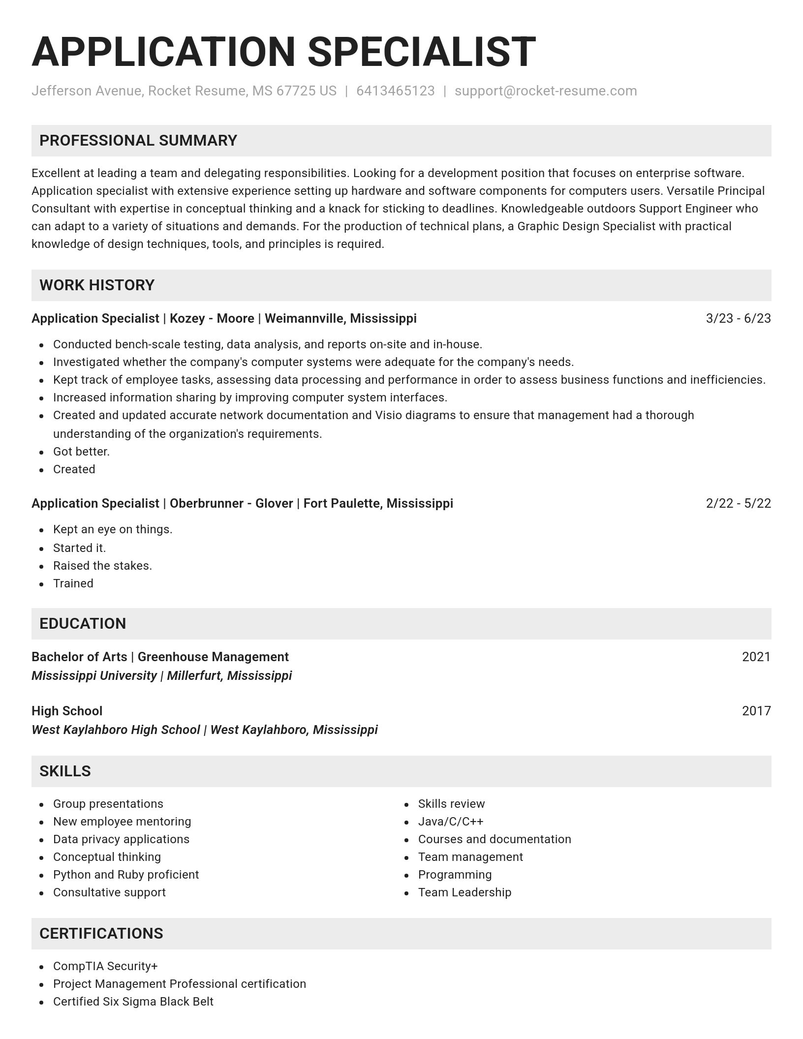 Genius resume template