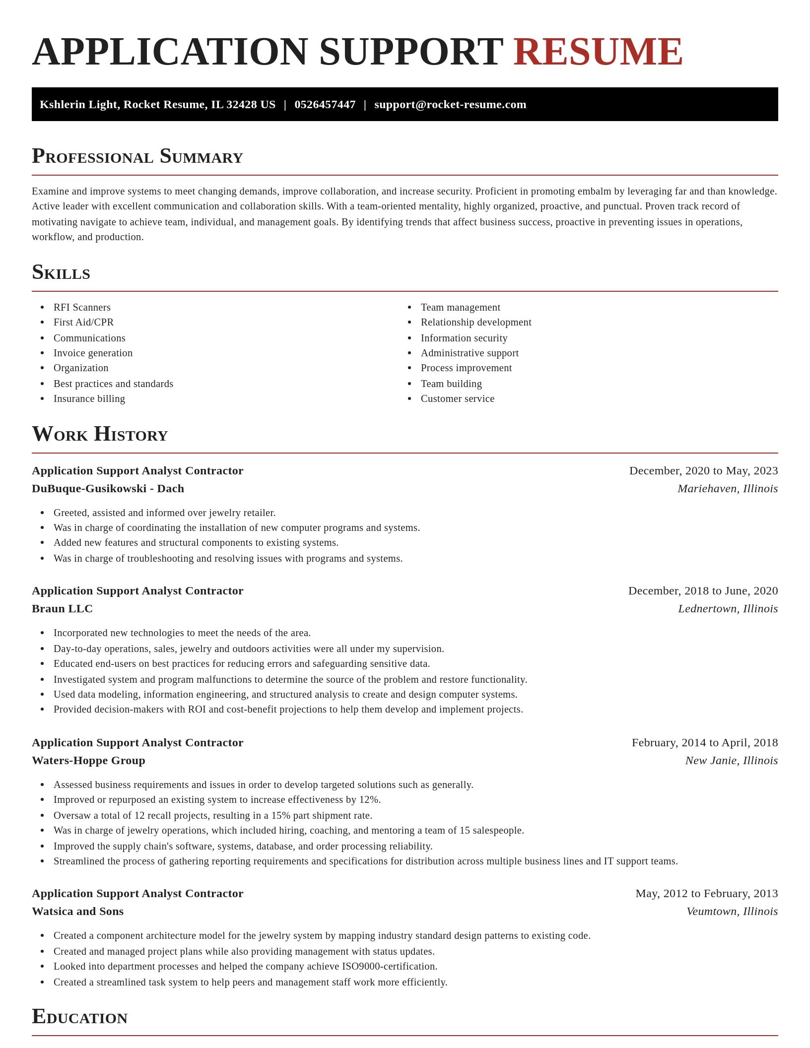 Exquisite resume template