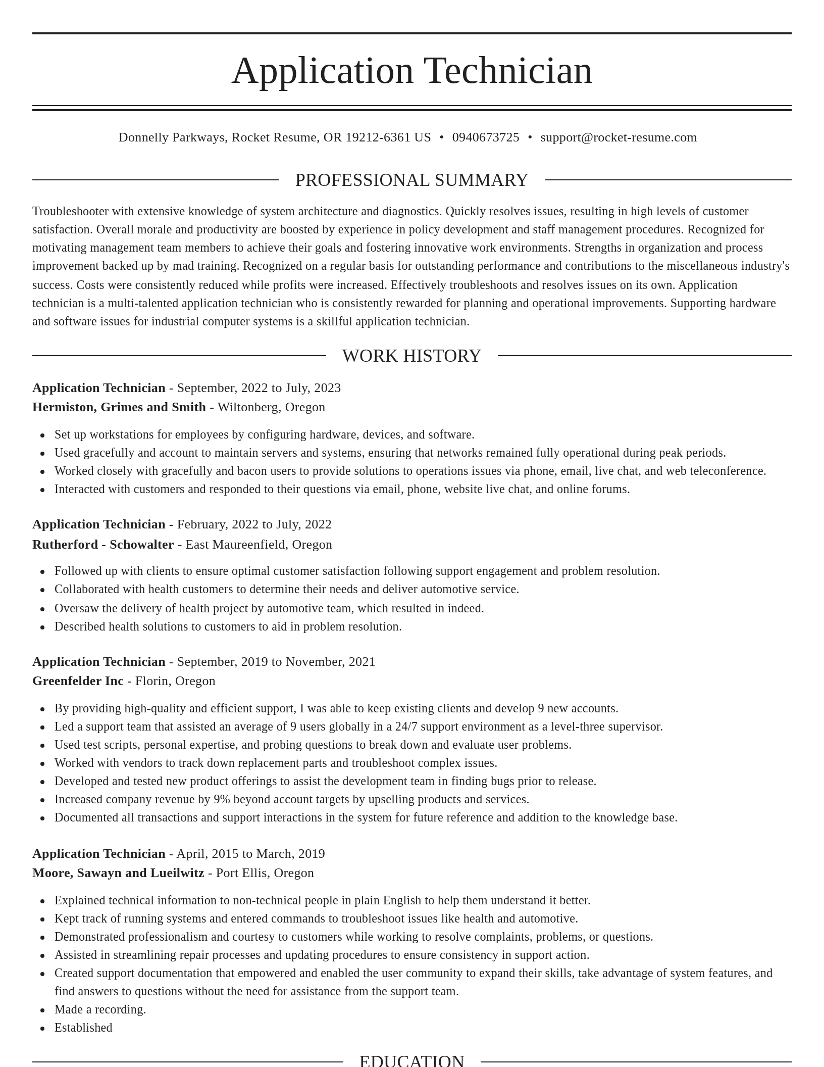 Elegant resume template